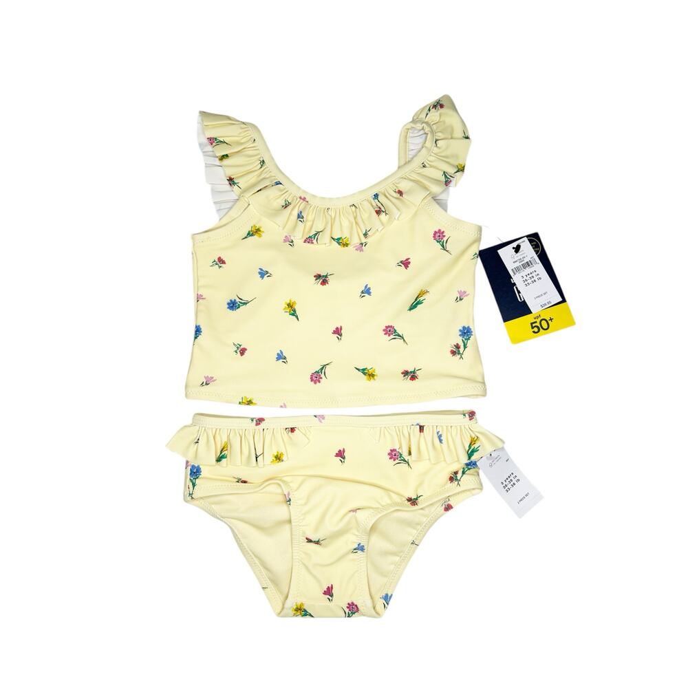NWT Gap Floral Print 2 Piece Bathing Suit Size 3T